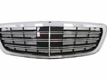 Front Grille suitable for Mercedes S-Class W222 (2014-08.2020) S63 S65 Design Chrome