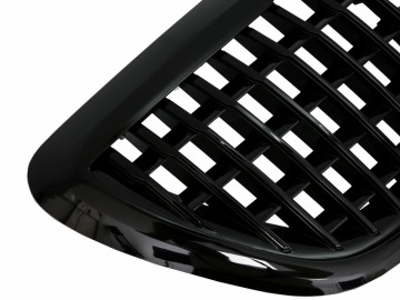 Front Grille suitable for Mercedes S-Class W222 X222 (2014-up) Vertical Design Piano Black