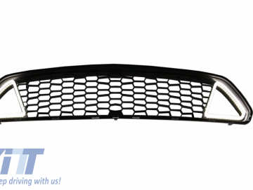 Front Grille with LED DRL suitable for Ford Mustang Mk6 VI Sixth Generation (2015-2017) RTR Design