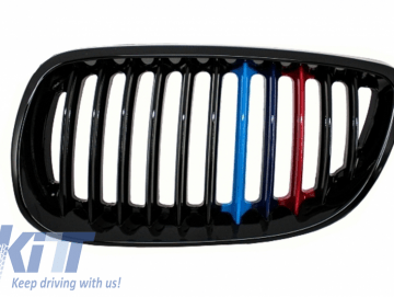 Front Grilles Kidney Grilles suitable for BMW 3 Series E92/E93 coupe convertible Pre LCI (2007-2010) Piano Black M-Power 3 Color Design