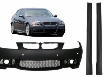 Front bumper suitable for BMW 3 series E90 Sedan E91 Touring (2005-2008) with Side Skirts Non LCI M3 Design without Fog Lamps