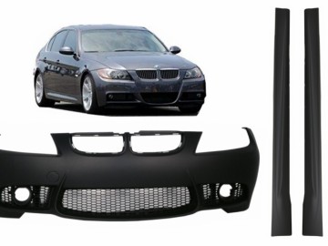 Front bumper suitable for BMW 3 series E90 Sedan E91 Touring (2004-2008) with Side Skirts Non LCI M3 Design without Fog Lamps