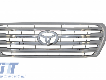Front grille suitable for TOYOTA Land Cruiser V8 FJ200 (2008-2011) Conversion to 2012 Facelift Model Chrome
