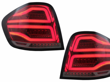 Full LED BAR Taillights suitable for Mercedes M-Class W164 Facelift (2009-2011) Red Smoke