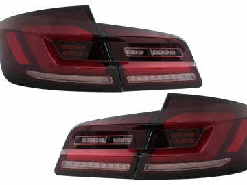 Full LED Bar Taillights suitable for BMW 5 Series F10 (2011-2017) Red Smoke Dynamic Sequential Turning Signal