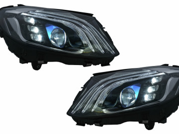 Full LED Headlights suitable for Mercedes C-Class W205 S205 (2014-2020) LHD W222 Design