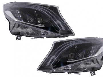 Full LED Headlights suitable for Mercedes V-Class W447 (2016-2020) Black