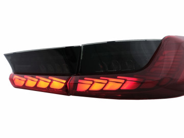 Full LED Taillights suitable for BMW 3 Series G20 G28 M3 G80 Sedan (2018-2022) Red Smoke with Dynamic Sequential Turning Light