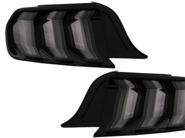 Full LED Taillights suitable for Ford Mustang VI S550 (2015-2019) Smoke with Dynamic Sequential Turning Lights