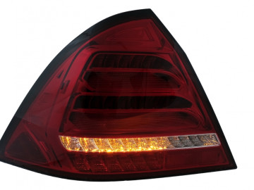 Full LED Taillights suitable for Mercedes C-Class W203 Sedan (2000-2004) Red Clear with Dynamic Turn Signal