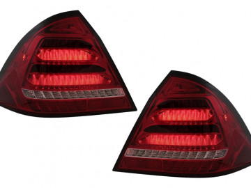 Full LED Taillights suitable for Mercedes C-Class W203 Sedan (2000-2004) Red Clear with Dynamic Turn Signal