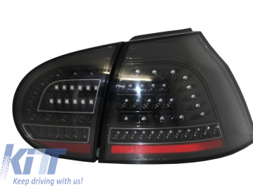 Full Led Taillights suitable for VW Golf V 5 Left Hand Drive (2004-2009) Black Urban Style