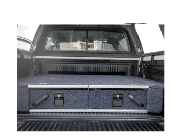 Gaveta reforçada OFFROAD com dupla bandeja deslizante 1380 para pick-up / UTE (24 cm) 