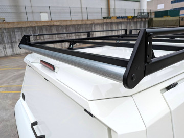 Grade de tejadilho reforçada para hardtop e cabina, com defletor e rolo (compatível com Alpha GSE e Aeroklas ABS)