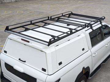 Grade de tejadilho reforçada para hardtop e cabina, com defletor e rolo (compatível com Alpha GSE e Aeroklas ABS)