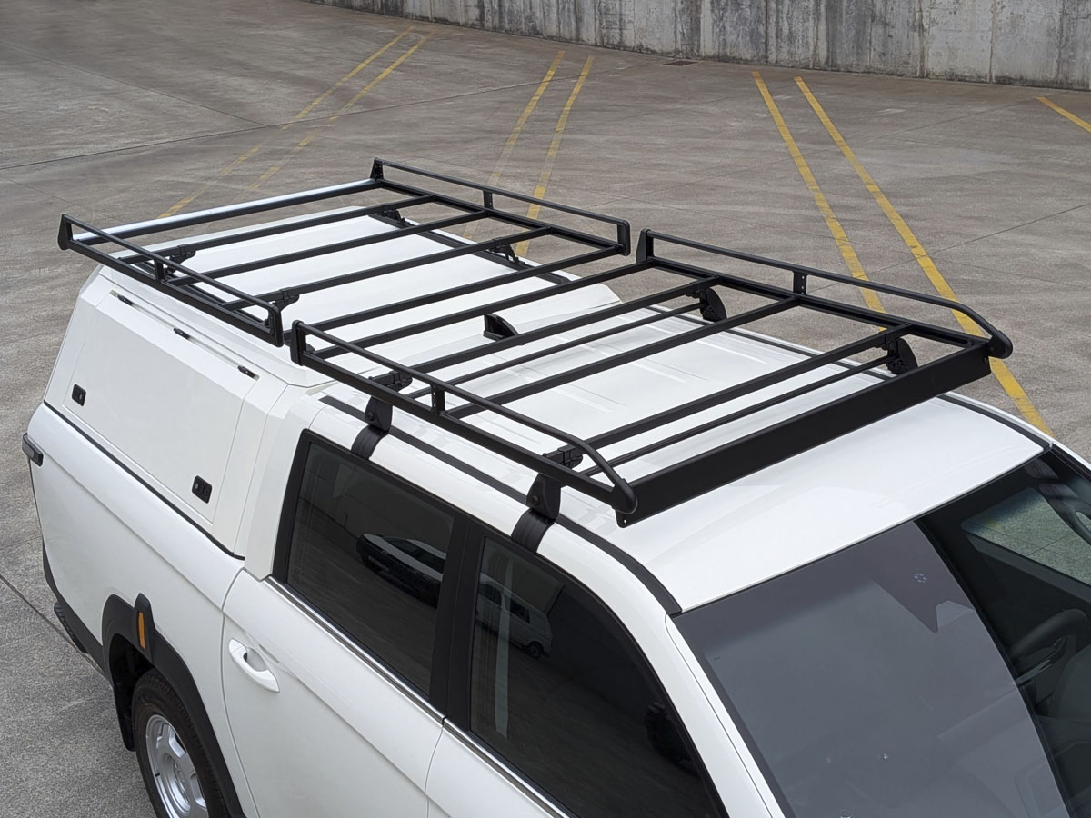 Grade de tejadilho reforçada para hardtop e cabina, com defletor e rolo (compatível com Alpha GSE e Aeroklas ABS)