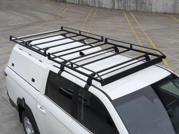 Grade de tejadilho reforçada para hardtop e cabina, com defletor e rolo (compatível com Alpha GSE e Aeroklas ABS)