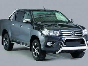 Grelha Inox 63MM Baixa Toyota Hilux 2016 C/ CEE