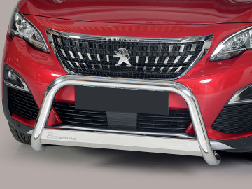 Grelha Frontal inox Ø63mm com travesia. Homologação CE 