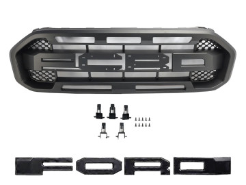Grelha frontal ABS LED com letras 