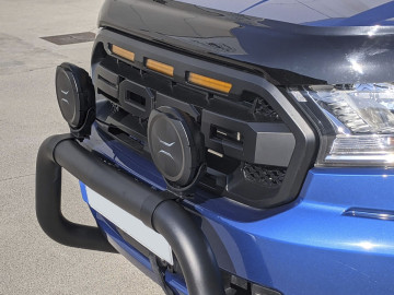 Grelha frontal em ABS com LED e letras “FORD” – Estilo Raptor – Ranger XL/XLT/Limited 2019–2022