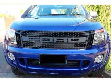 Grelha frontal em ABS com letras “FORD” para Ford Ranger 2012–2016.