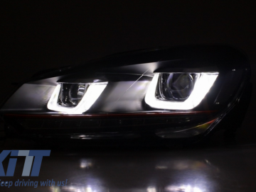 Grille suitable for VW Golf 6 VI 08-12 Headlights LED DRL U-Design and Taillights Full LED