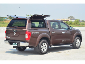 HardTop ALPHA CMX em fibra de vidro, com portas laterais de elevação em fibra (cabine dupla) - Navara D23 NP300 (2016-)