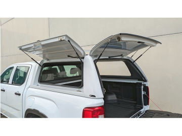HardTop ALPHA CMX em fibra de vidro, com portas laterais elevatórias em fibra de vidro (cabina dupla)- Ford Ranger (2023+)