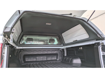 HardTop ALPHA CMX em fibra de vidro, com portas laterais elevatórias em fibra de vidro (cabina dupla)- Ford Ranger (2023+)