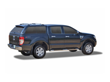 Hardtop ALPHA GSE-S em fibra com janelas para Ford Ranger 2012–2023 Cabina Dupla