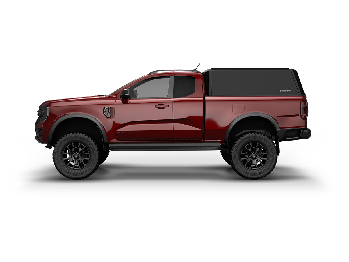 Hardtop SMARTCAP EVO HATCHBACK para Ranger 2023+ (cabina extra) – Preto Mate
