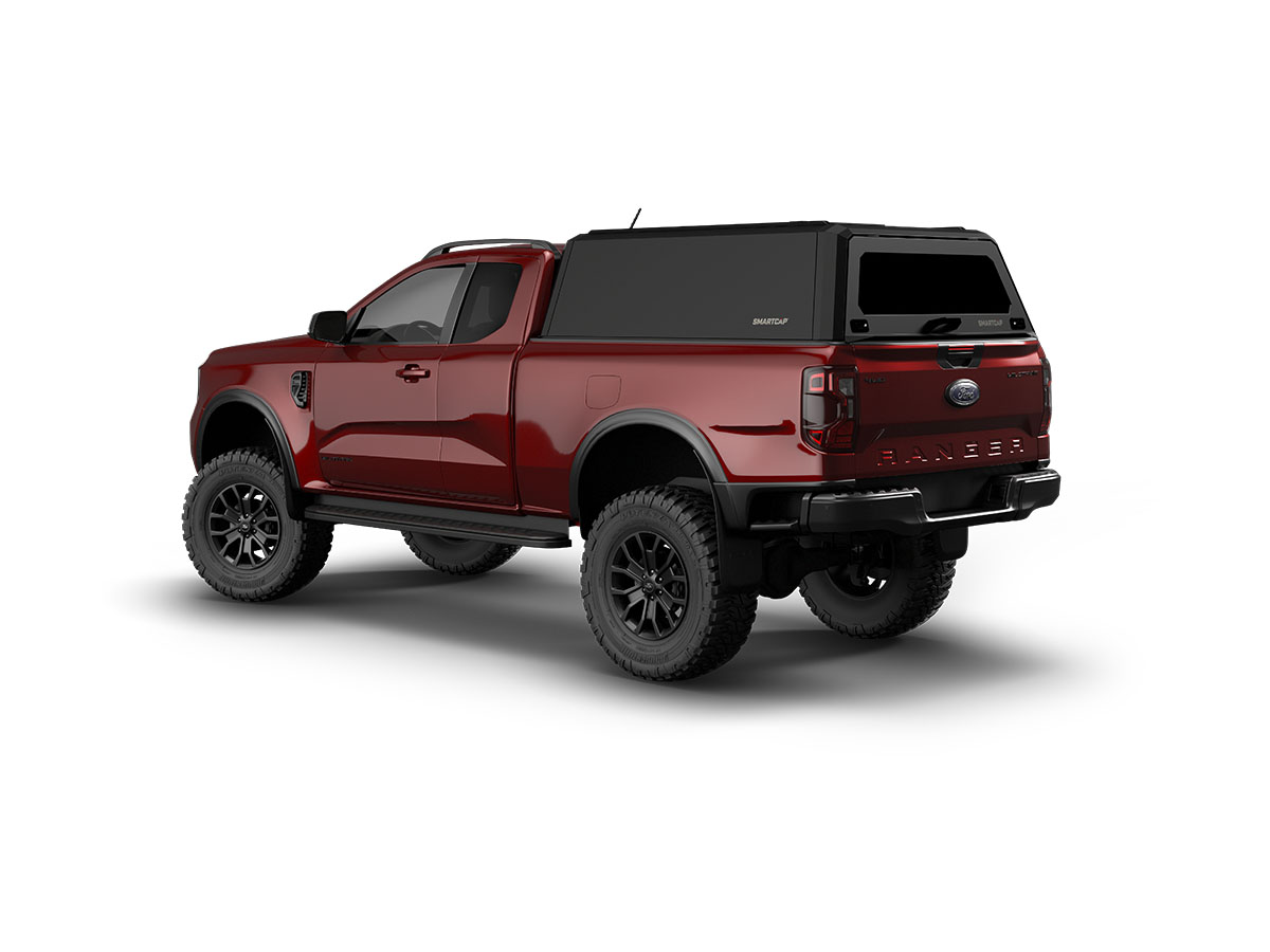 Hardtop SMARTCAP EVO HATCHBACK para Ranger 2023+ (cabina extra) – Preto Mate