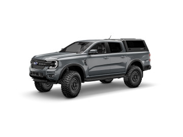 Hardtop SMARTCAP EVO SPORT para Ford Ranger 2023+ (Cabina Extra) – Preto Mate