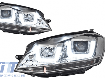 Headlights 3D LED DRL LED Turning Lights suitable for VW Golf 7 VII (2012-up) Chrome