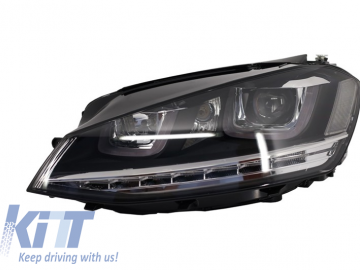 Headlights 3D LED DRL suitable for VW Golf 7 VII (2012-2017) Silver R-Line LED Turning Lights