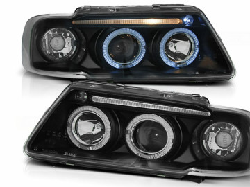 Headlights Angel Eyes suitable for Audi A3 8L (08.1996-08.2000) Black