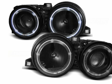 Headlights Angel Eyes suitable for BMW 3 series E30 (11.1982-06.1994) Black