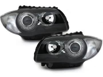 Headlights Angel Eyes suitable for BMW 1er E87 2004-2007 2 Halo Rims Black