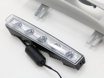 Headlights Covers with LED DRL Daytime Running Lights suitable for Mercedes G-Class W463 (1989-2012) G65 Design Chrome