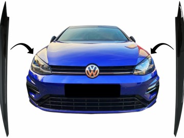 Headlights Eyebrows suitable for VW Golf VII 7 5G (2013-2017) Piano Black