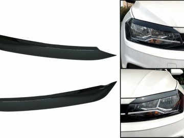 Headlights Eyebrows suitable for VW Polo AW MK6 (2018-2020) Piano Black