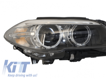 Headlights Full LED Bi-Xenon Angel Eyes suitable for BMW 5 Series F10/F11 (2011-2013) LCI Facelift Look