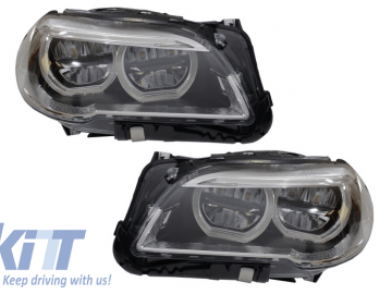 Headlights Full LED suitable for BMW 5 Series F10/F11 (2011-2013) Angel Eyes