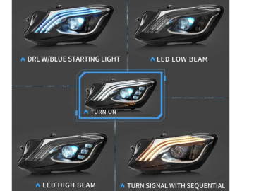 Headlights Full LED suitable for Mercedes S-Class W222 Maybach X222 (2013-2017) Facelift Look