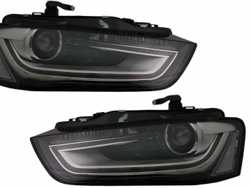 Headlights LED DRL suitable for AUDI A4 B8 (2012-2015) Black