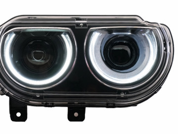 Headlights LED DRL suitable for Dodge Challenger (2008-2014) with Sequential Dynamic Turning Lights