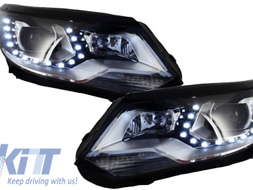 Headlights LED DRL suitable for VW Tiguan MK I Facelift (2012-2015) OEM Xenon Design