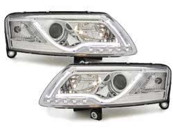 Headlights LED DRL suitable for AUDI A6 4F (2004-2007) Daytime Running Light Chrome