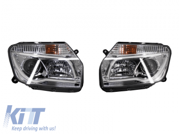 Headlights LED LightBar suitable for DACIA Duster (2010-2013)